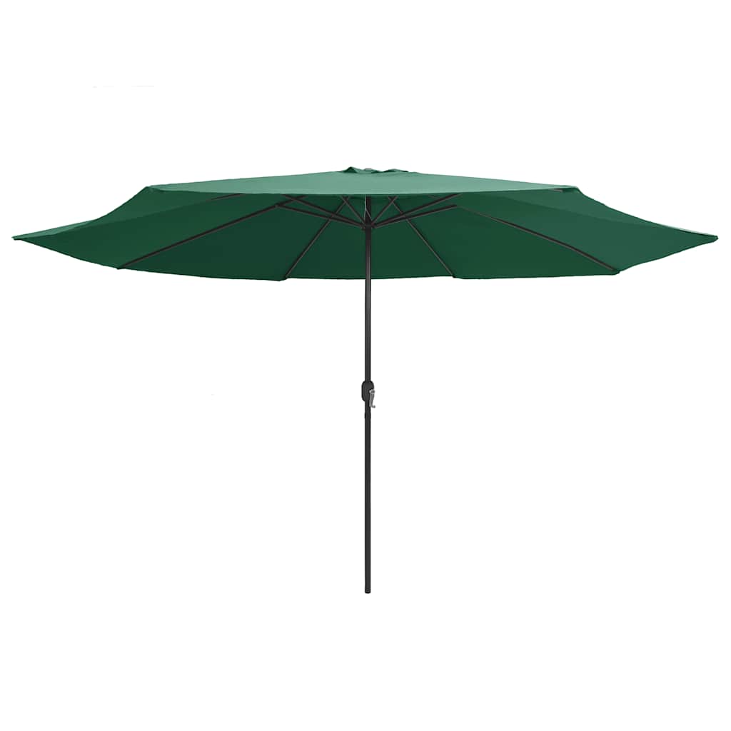 Ombrellone da Giardino con Palo in Metallo 390 cm Verde
