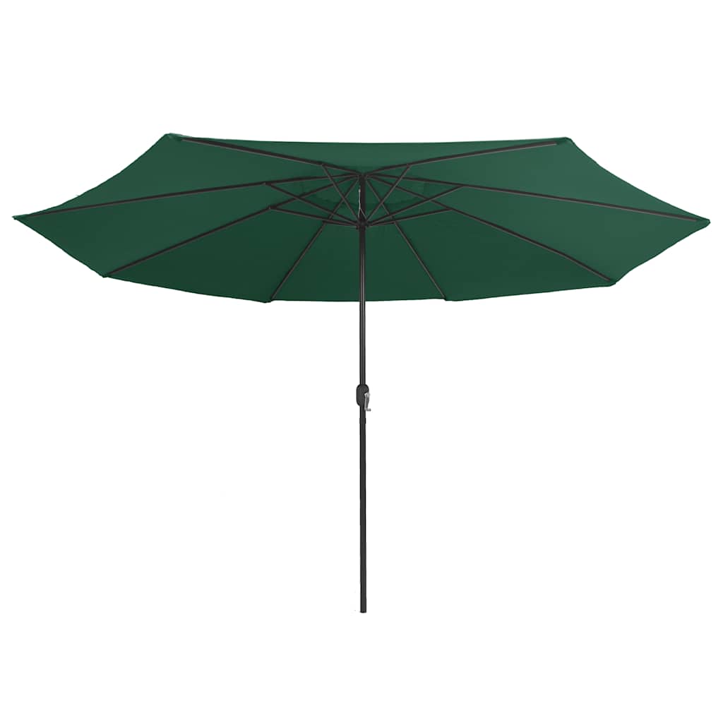Ombrellone da Giardino con Palo in Metallo 390 cm Verde
