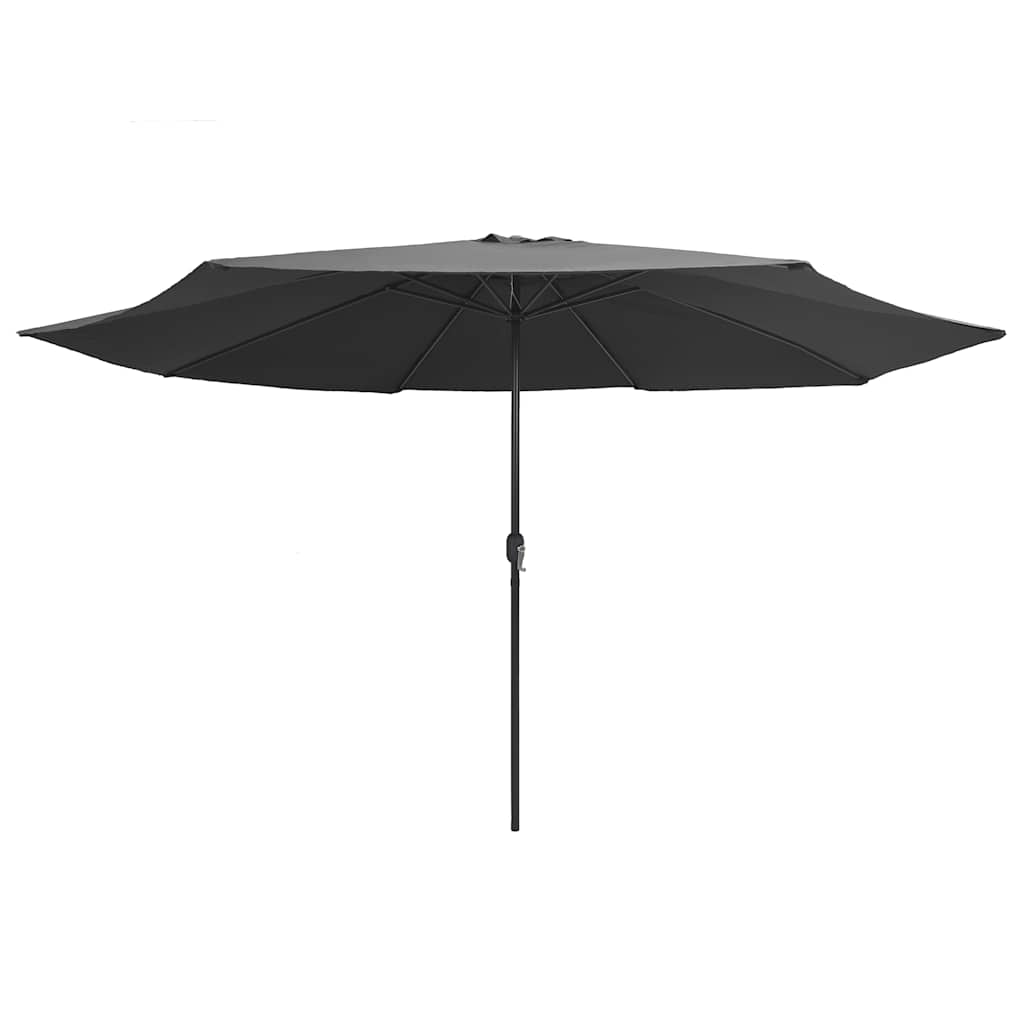 Ombrellone da Giardino con Palo in Metallo 390 cm Antracite