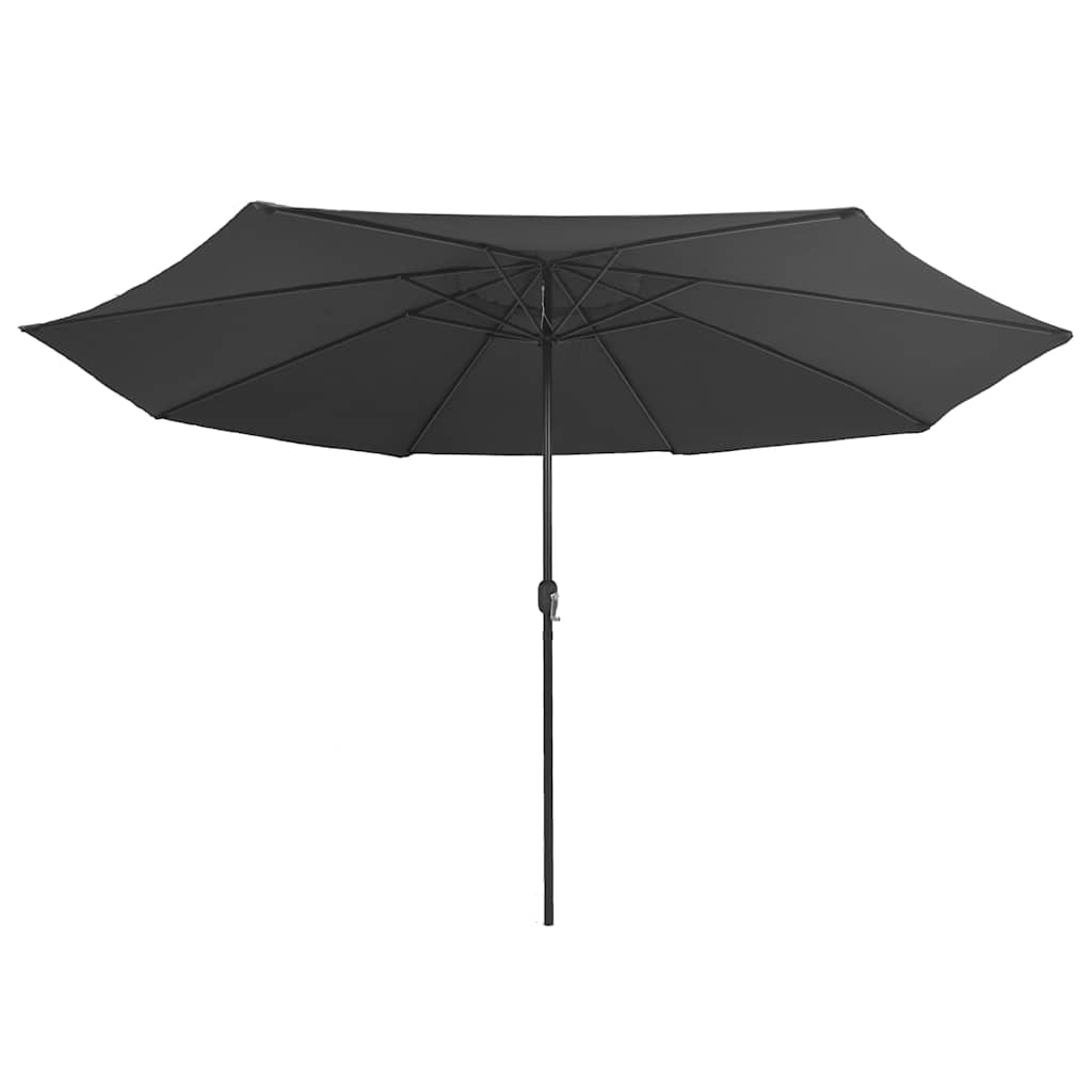 Ombrellone da Giardino con Palo in Metallo 390 cm Antracite