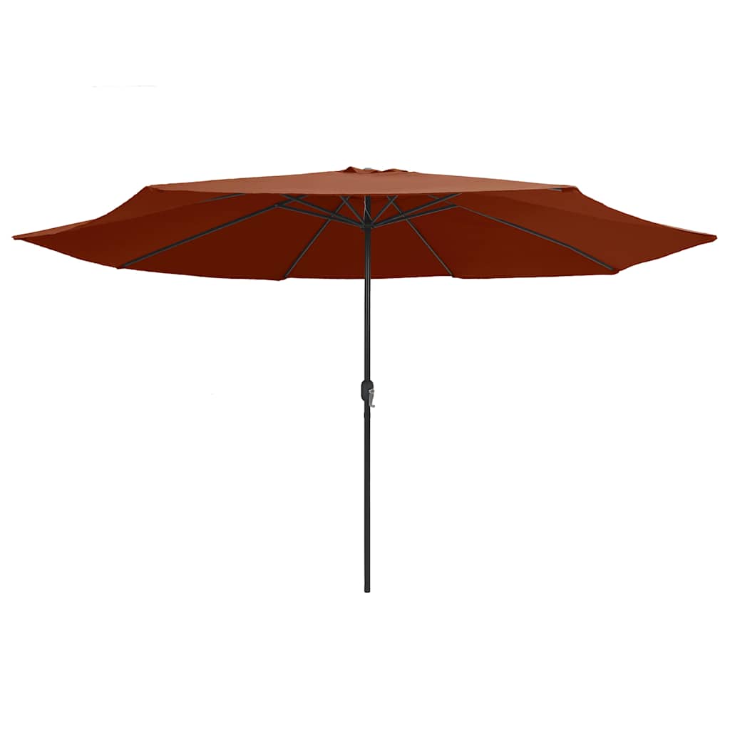Ombrellone da Giardino con Palo in Metallo 390 cm Terracotta