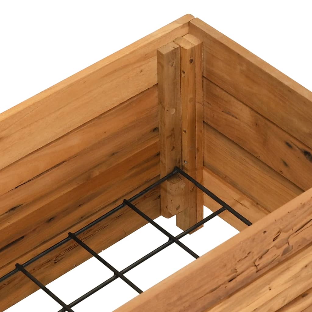Letto Rialzato 100x40x38 cm Legno di Teak di Recupero e Acciaio