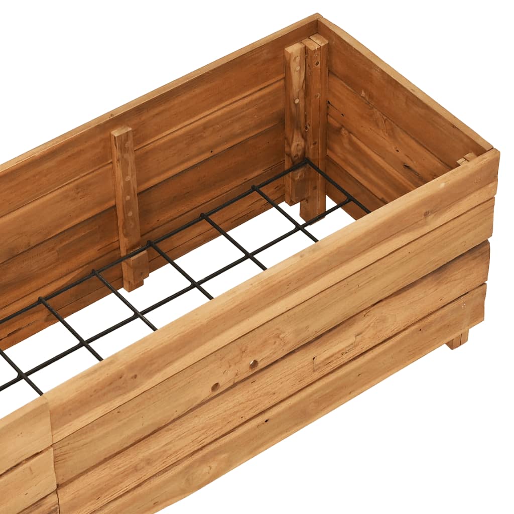 Letto Rialzato 150x40x38 cm Legno di Teak di Recupero e Acciaio