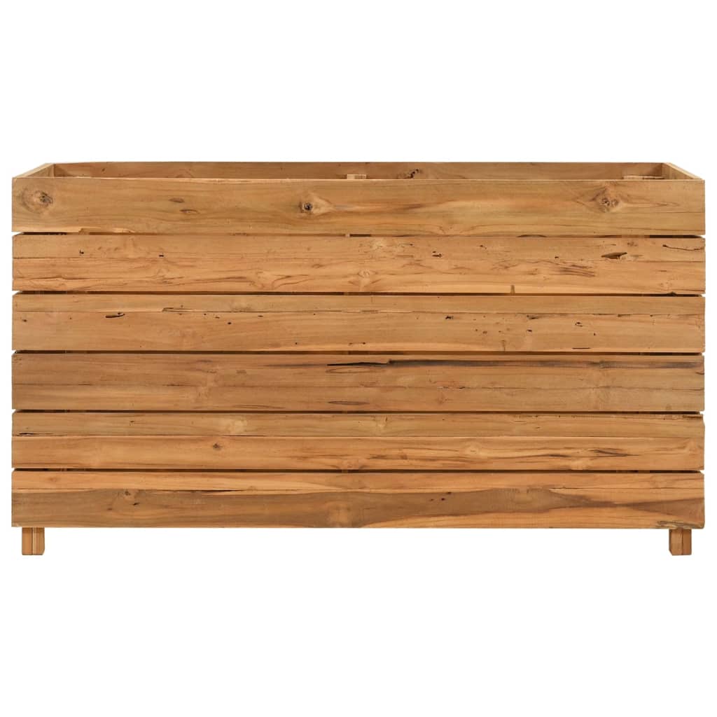 Letto Rialzato 100x40x55 cm Legno di Teak di Recupero e Acciaio