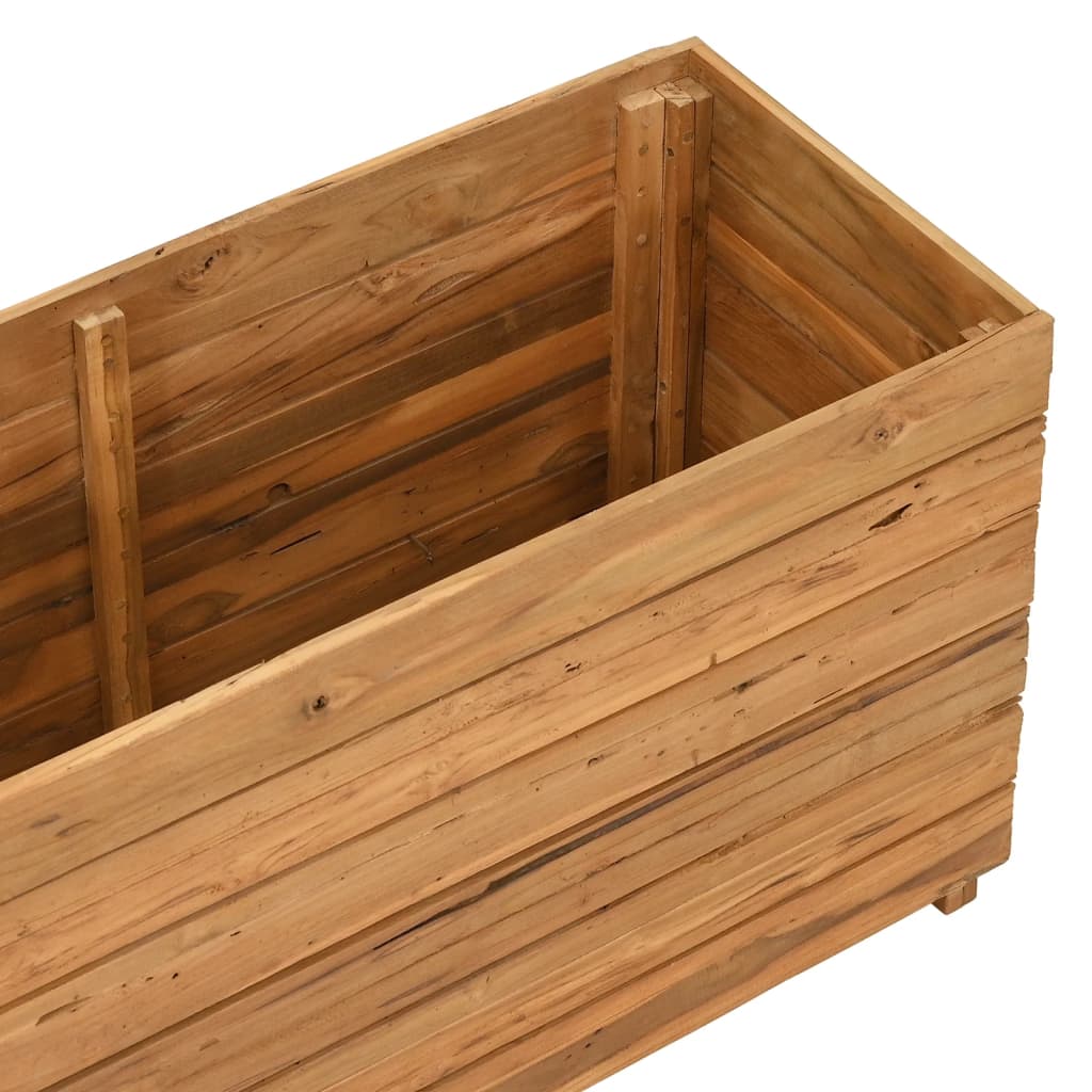 Letto Rialzato 100x40x55 cm Legno di Teak di Recupero e Acciaio