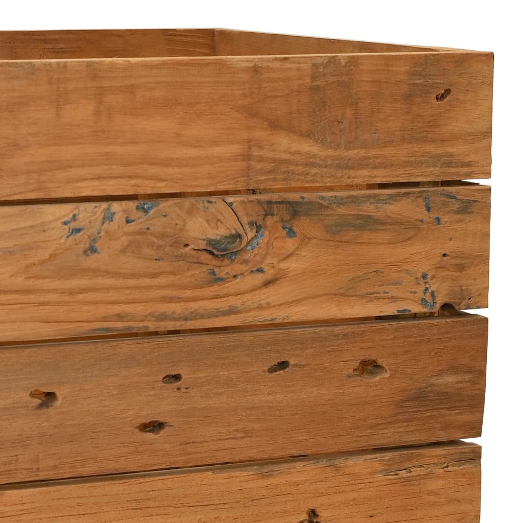 Letto Rialzato 150x40x55 cm Legno di Teak di Recupero e Acciaio