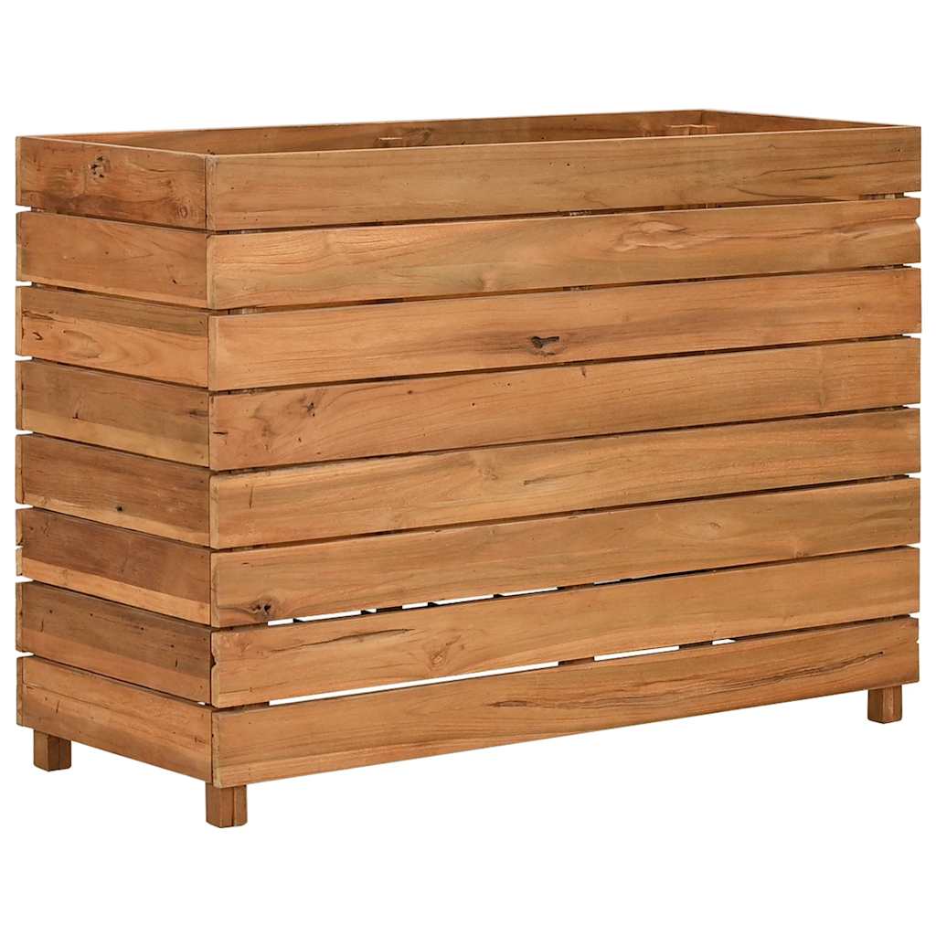 Letto Rialzato 100x40x72 cm Legno di Teak di Recupero e Acciaio