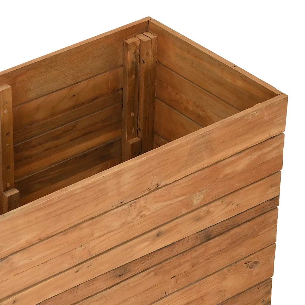 Letto Rialzato 150x40x72 cm Legno di Teak di Recupero e Acciaio
