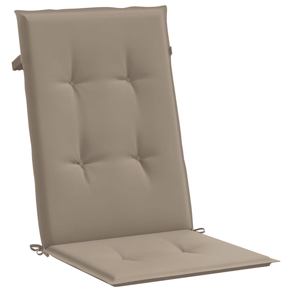 Cuscini per Sedie Alte 2 pz Tortora 120x50x3 cm in Tessuto