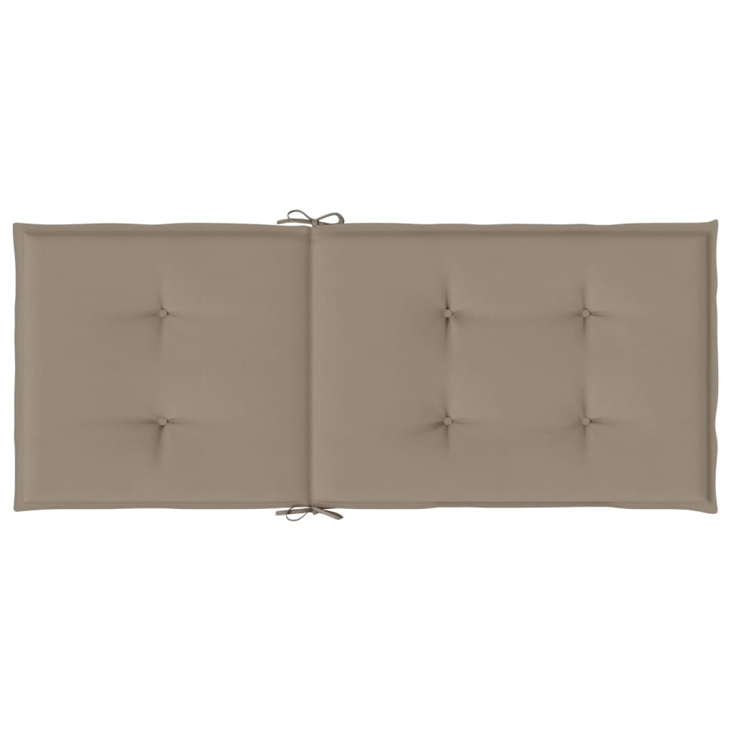 Cuscini per Sedie Alte 2 pz Tortora 120x50x3 cm in Tessuto