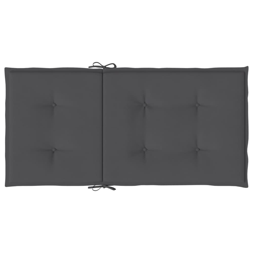 Cuscini per sedie da giardino Antracite 100 x 50 x 3 cm