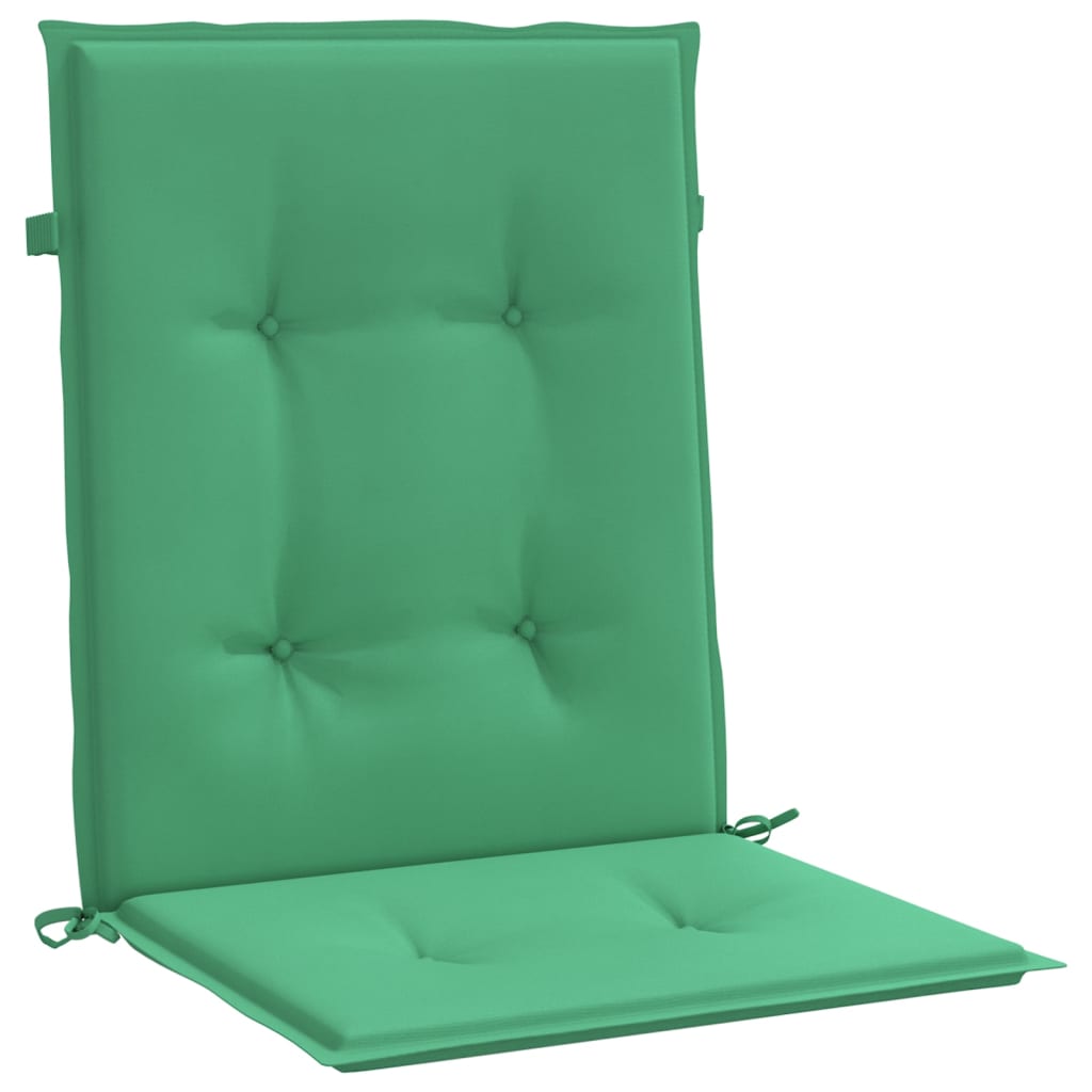 Cuscini per sedie da giardino 2 pz Verde 100 x 50 x 3 cm
