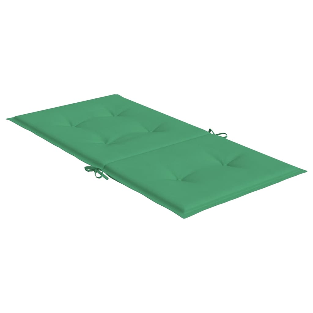 Cuscini per sedie da giardino 2 pz Verde 100 x 50 x 3 cm