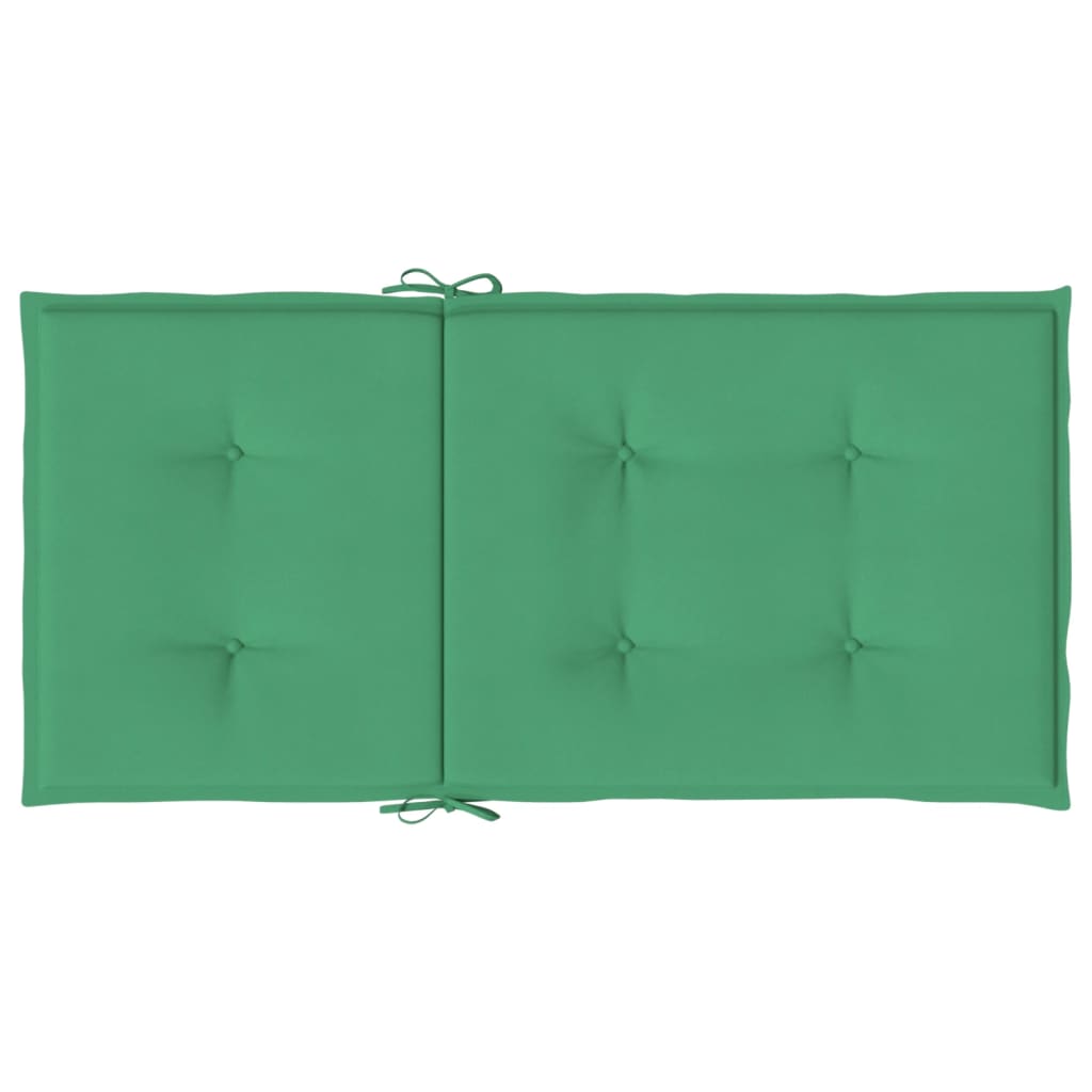 Cuscini per sedie da giardino 2 pz Verde 100 x 50 x 3 cm