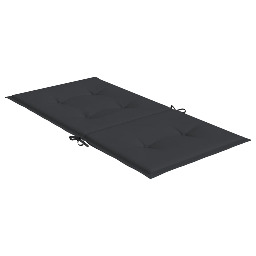 Cuscini per sedie da giardino 4 pz Nero 100 x 50 x 3 cm