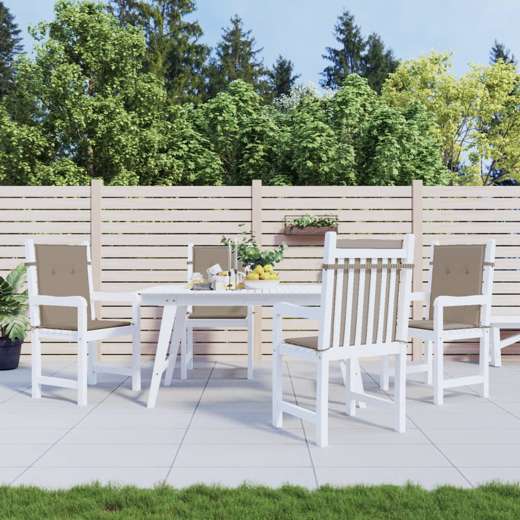 Cuscini per sedie da giardino 4 pz Tortora 100 x 50 x 3 cm