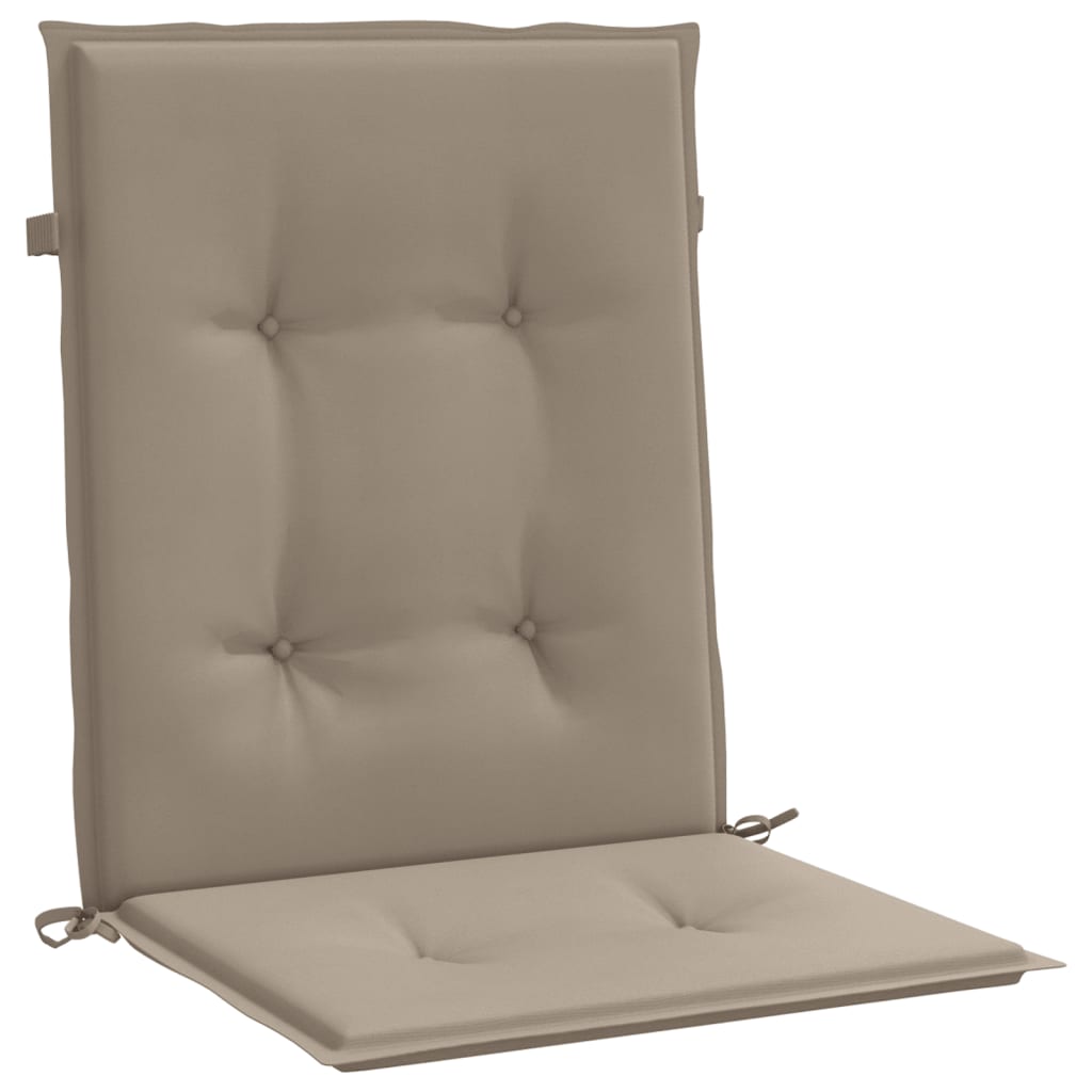 Cuscini per sedie da giardino 4 pz Tortora 100 x 50 x 3 cm