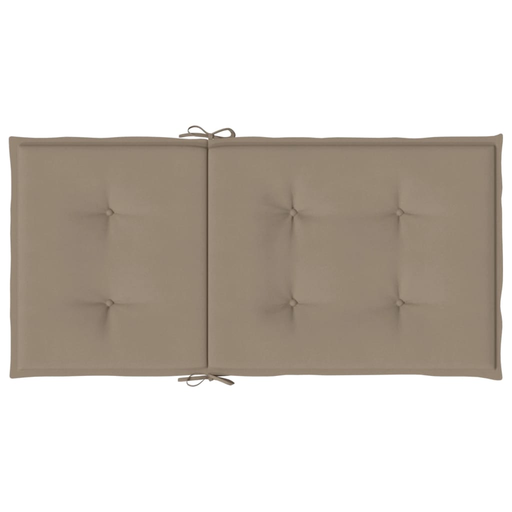 Cuscini per sedie da giardino 4 pz Tortora 100 x 50 x 3 cm