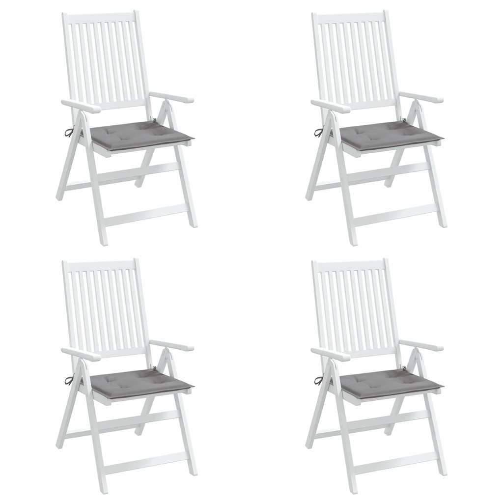 Cuscini per Sedia 4 pz Grigi 40x40x3 cm in Tessuto Oxford