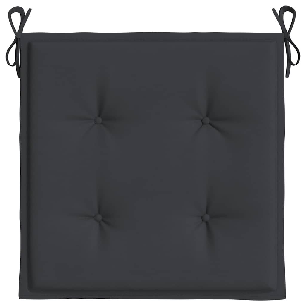 Cuscini per Sedia 4 pz Neri 40x40x3 cm in Tessuto Oxford