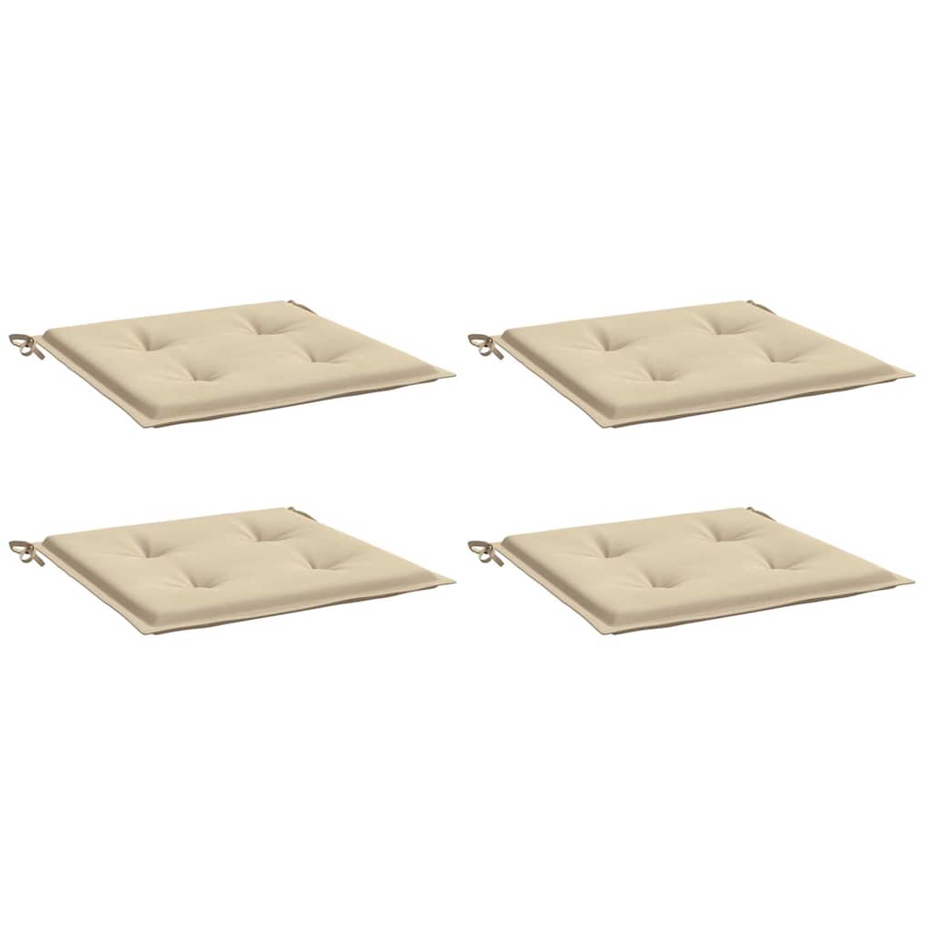 Cuscini per Sedia 4 pz Beige 40x40x3 cm in Tessuto Oxford