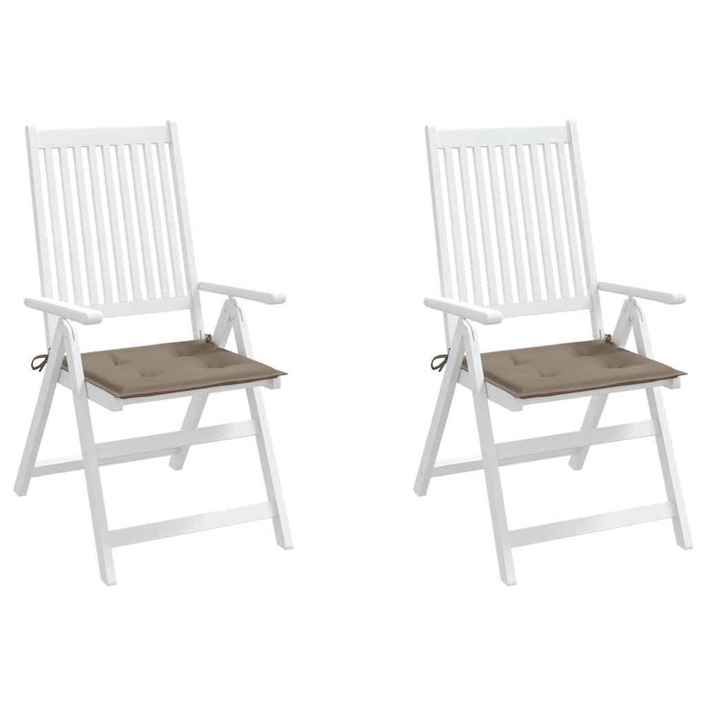Cuscini per Sedia 2 pz Tortora 50x50x3 cm in Tessuto Oxford