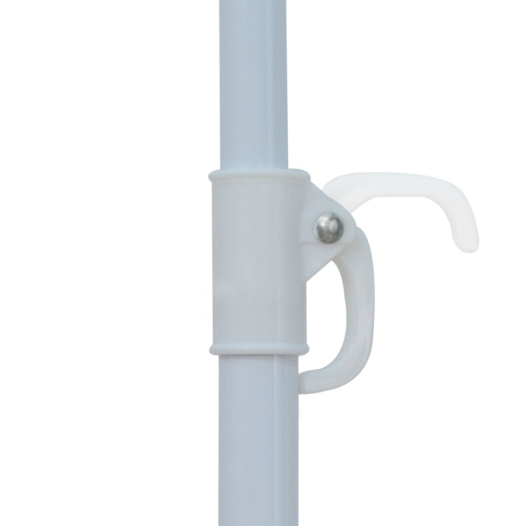 Ombrellone da Spiaggia Blu e Bianco 180 cm in Tessuto