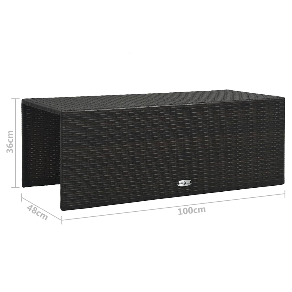 Set Divani da Giardino 6 pz con Cuscini in Polyrattan Marrone
