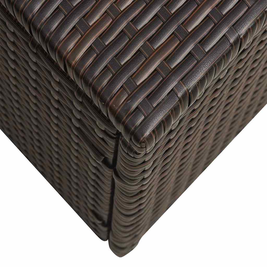 Set Divani da Giardino 5 pz con Cuscini in Polyrattan Marrone