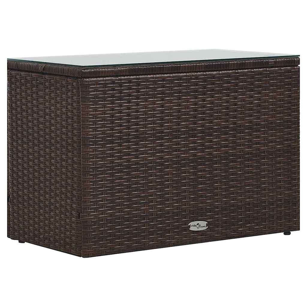 Set Divani da Giardino 5 pz con Cuscini in Polyrattan Marrone