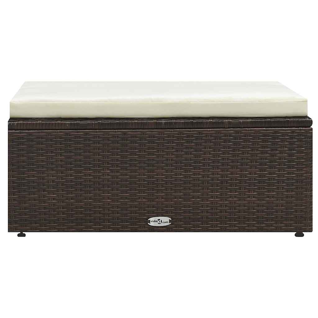 Set Divani da Giardino 5 pz con Cuscini in Polyrattan Marrone