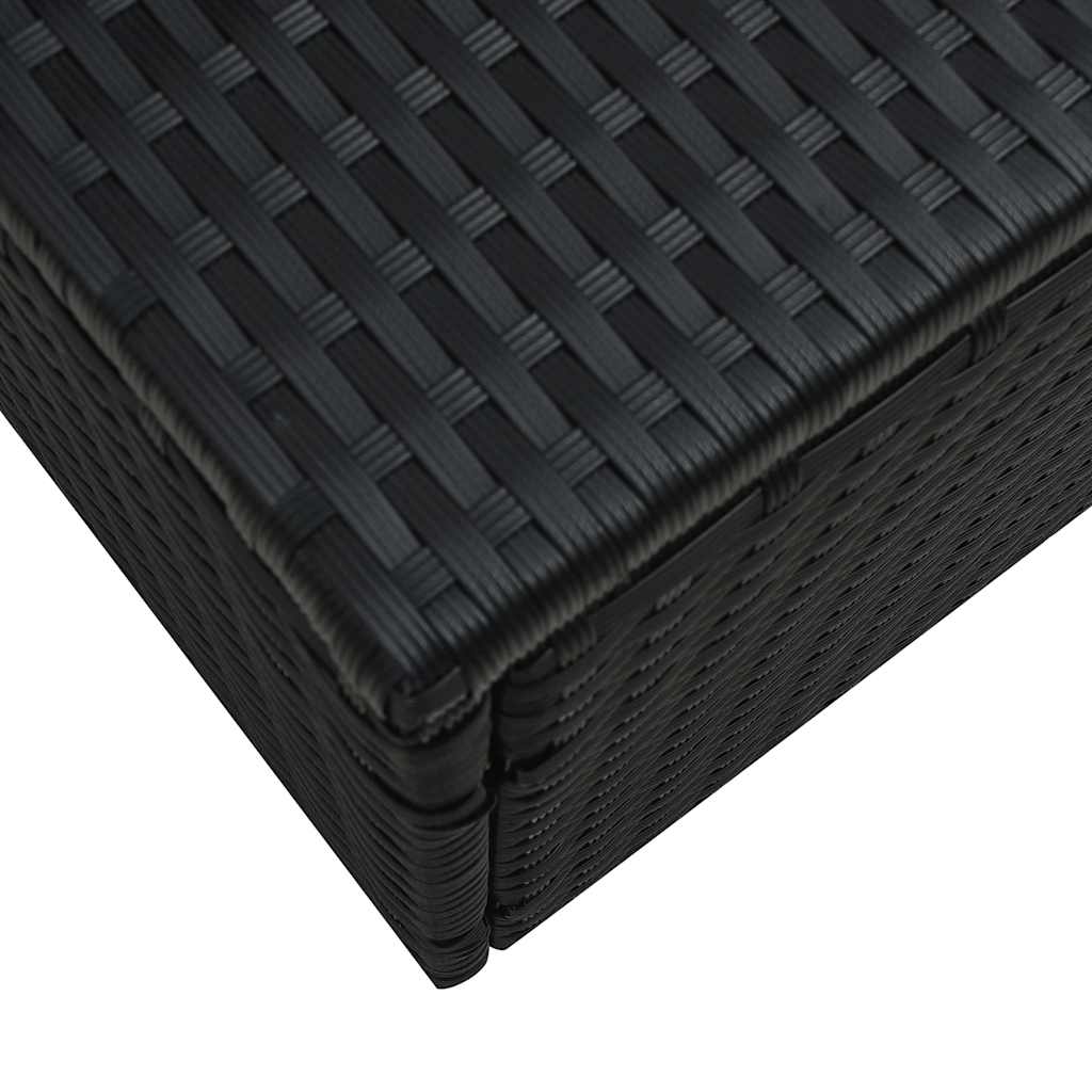 Set Divani da Giardino 5 pz con Cuscini in Polyrattan Nero