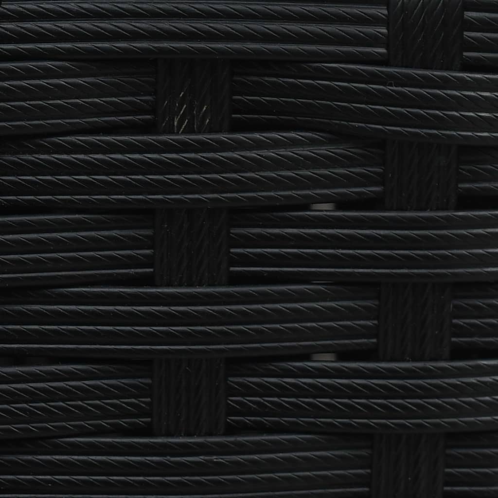 Set Divani da Giardino 5 pz con Cuscini in Polyrattan Nero