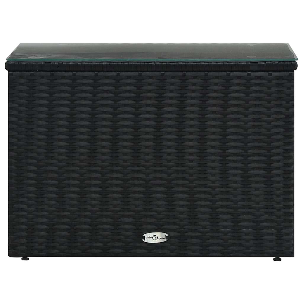 Set Divani da Giardino 5 pz con Cuscini in Polyrattan Nero