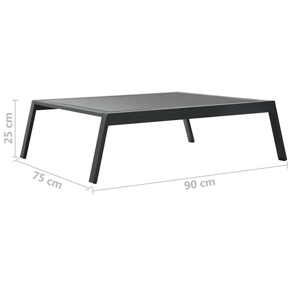 Set Divani da Giardino 4 pz con Cuscini Alluminio Grigio Scuro