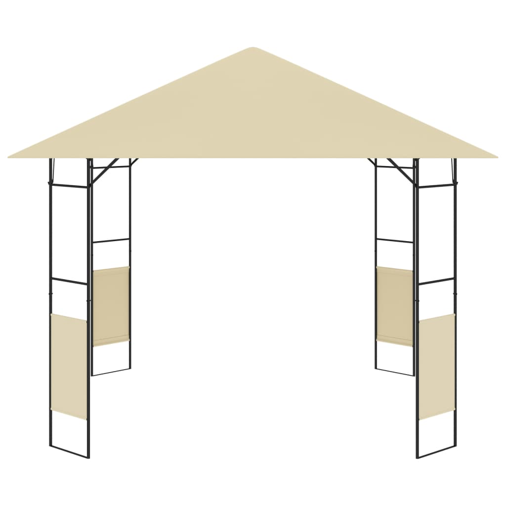Gazebo da Giardino 3x3x2,6 m Crema 160 g/m²
