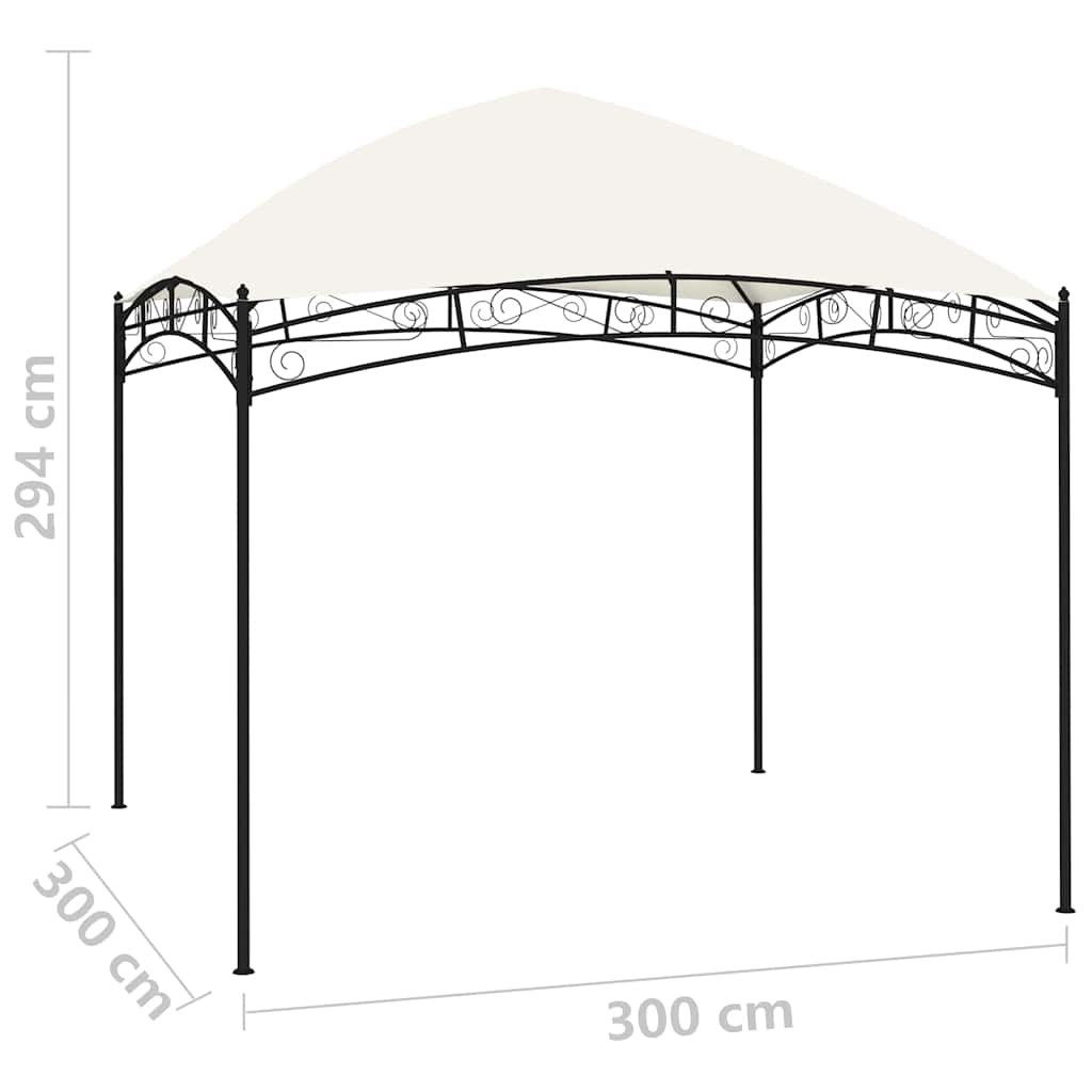 Gazebo da Giardino 3x3 m Crema 180 g/m²