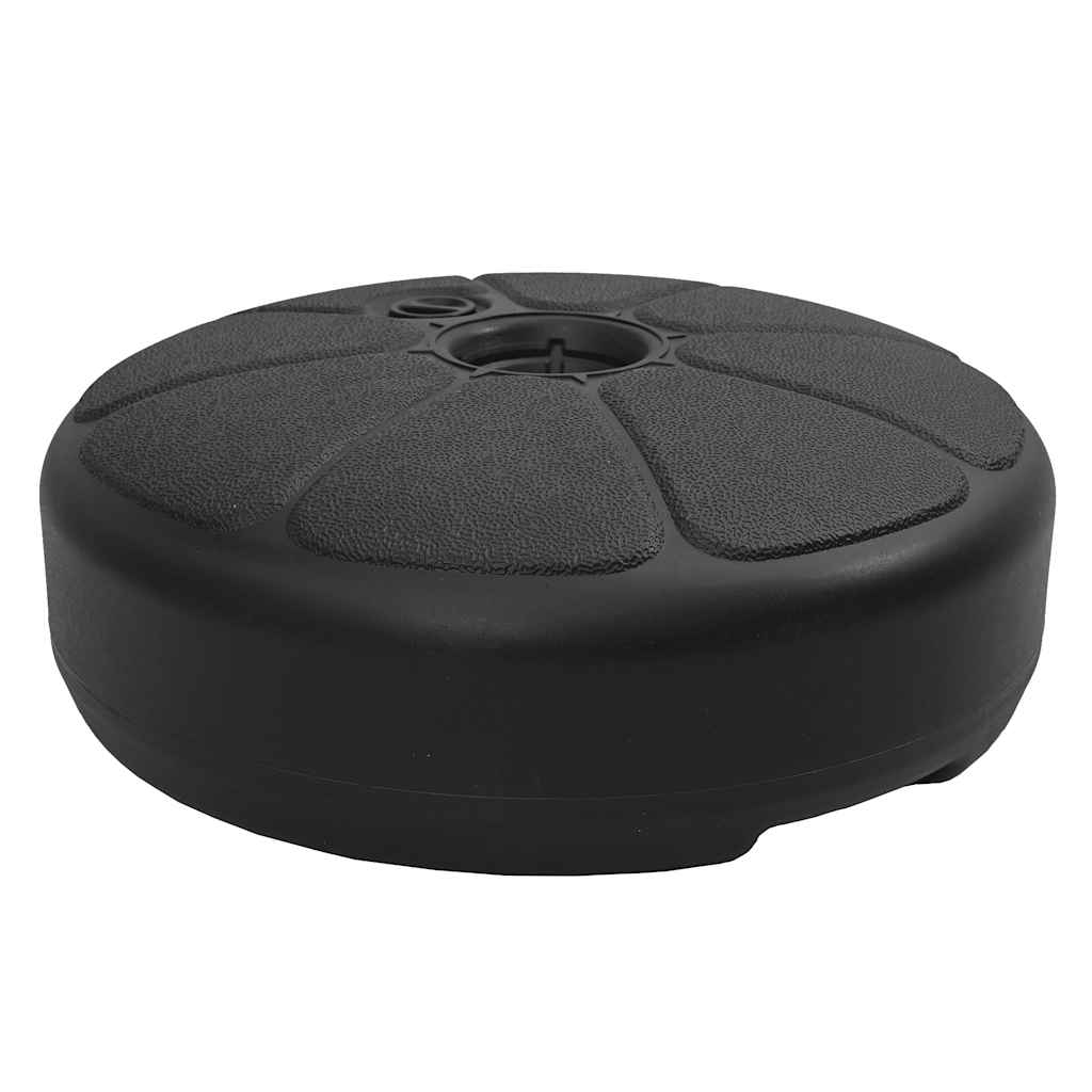 Base per Ombrellone Riempibile con Sabbia/Acqua 15L Nera