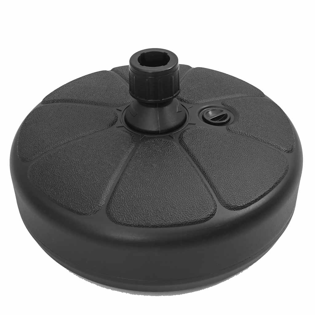 Base per Ombrellone Riempibile con Sabbia/Acqua 15L Nera