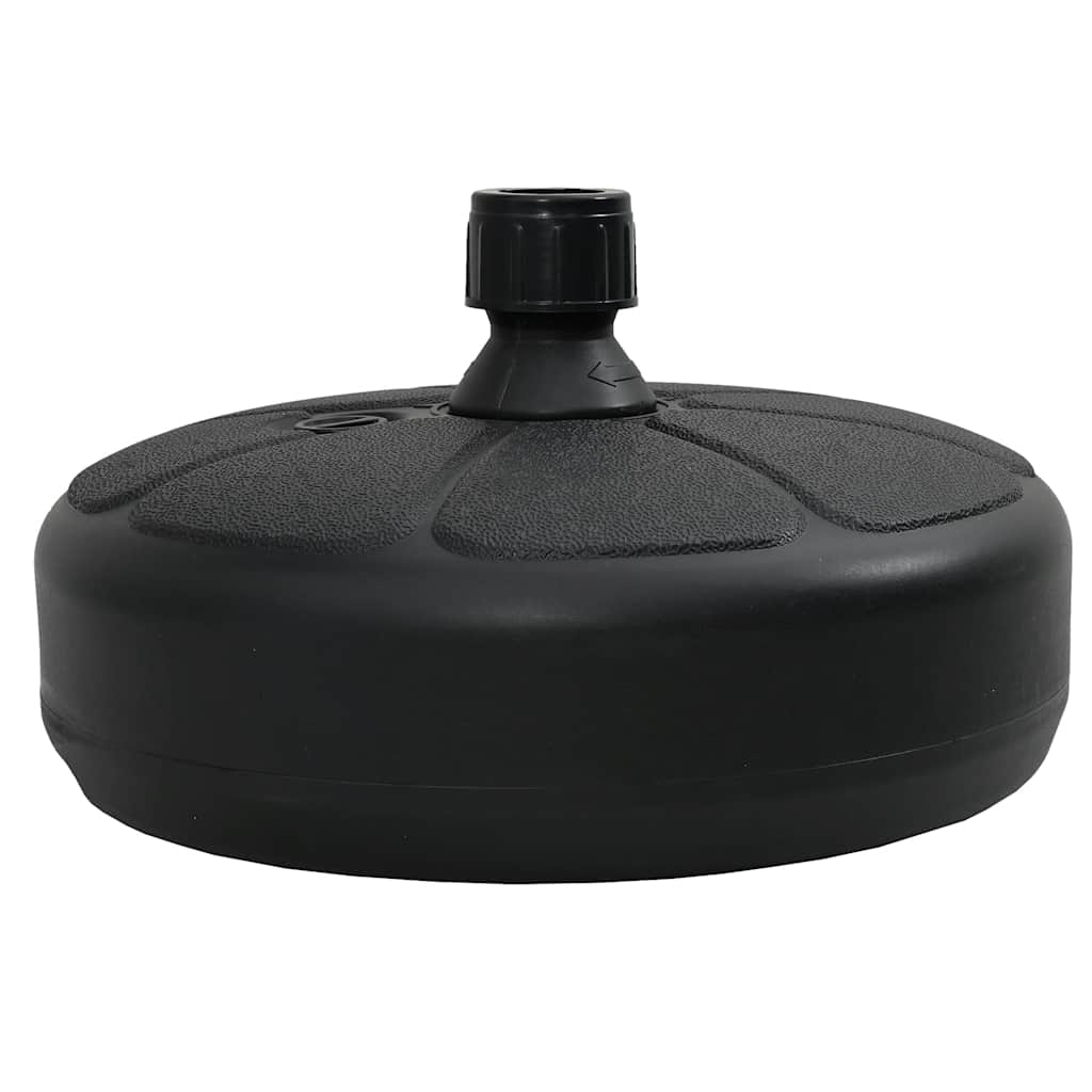 Base per Ombrellone Riempibile con Sabbia/Acqua 15L Nera