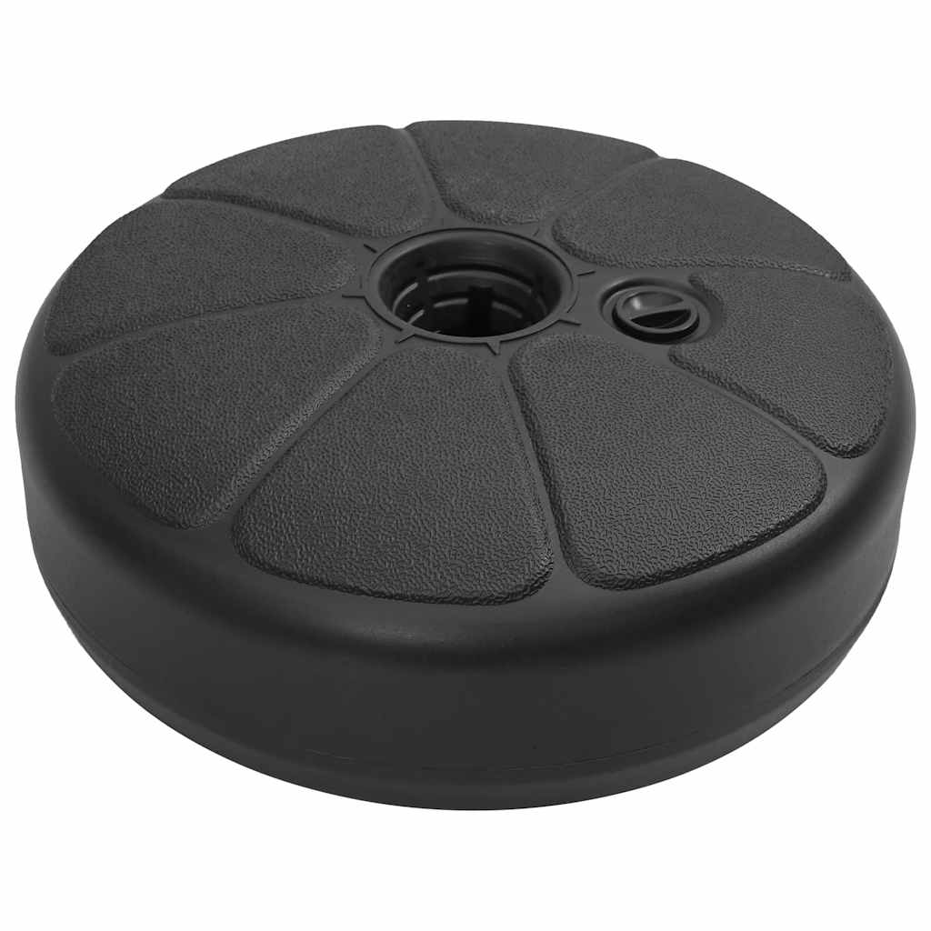 Base per Ombrellone Riempibile con Sabbia/Acqua 15L Nera