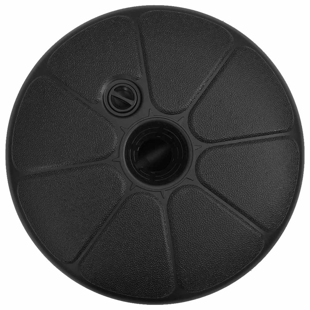 Base per Ombrellone Riempibile con Sabbia/Acqua 15L Nera