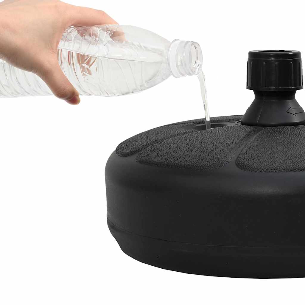 Base per Ombrellone Riempibile con Sabbia/Acqua 15L Nera