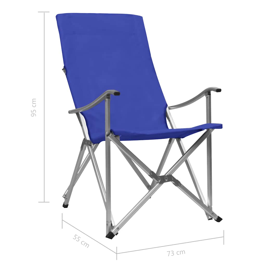 Sedie da Campeggio Pieghevoli 2 pz Blu
