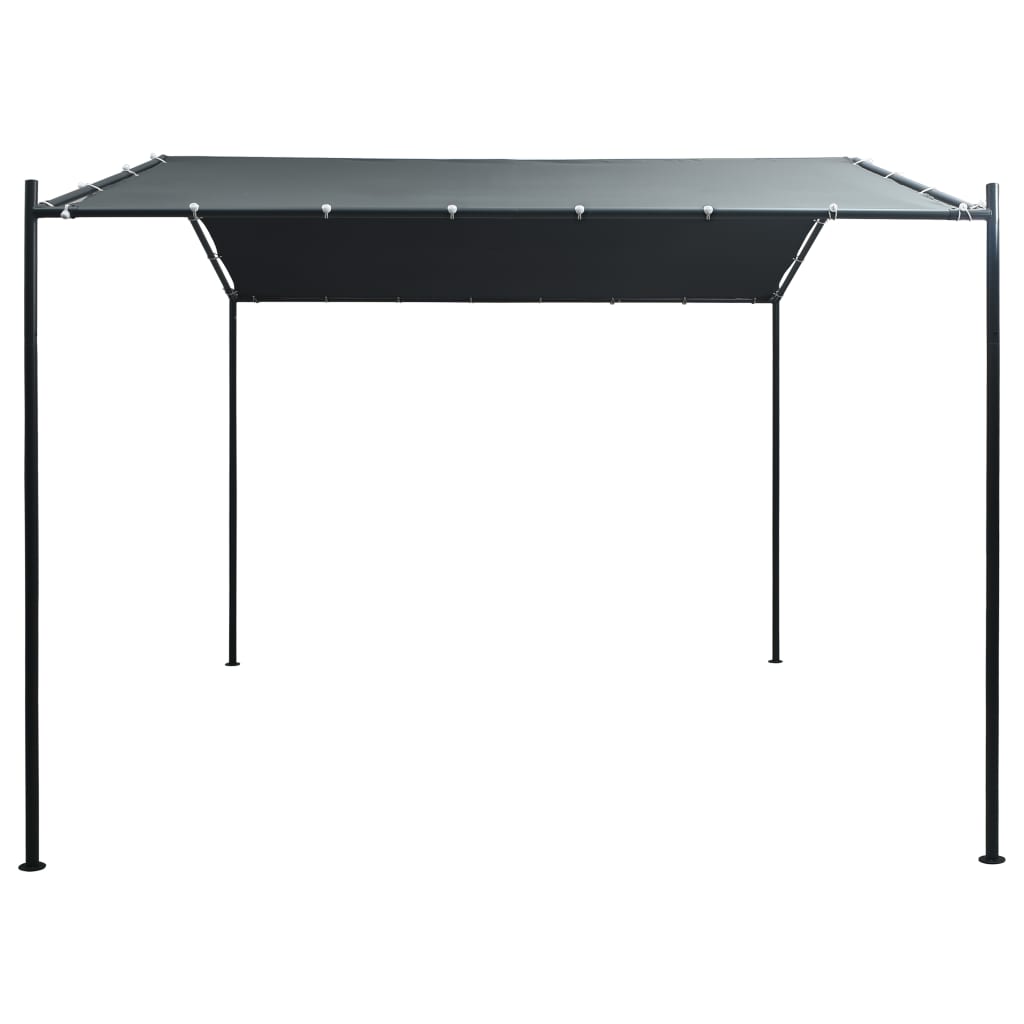 Gazebo Padiglione Tenda Tettoia 3x3 m in Acciaio Antracite