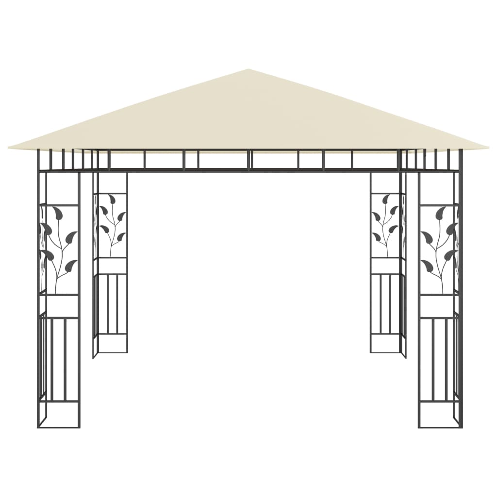 Gazebo con Zanzariera 3x3x2,73 m Crema 180 g/m²