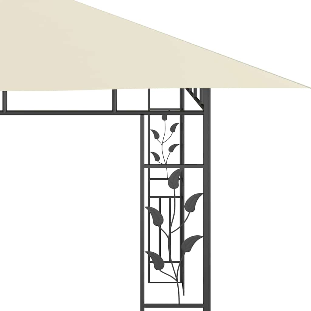 Gazebo con Zanzariera 4x3x2,73 m Crema 180 g/m²