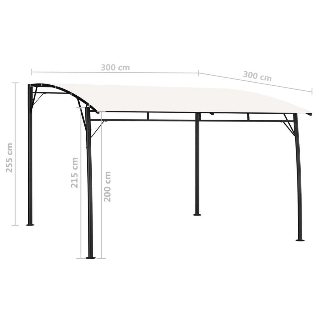 Ombrelloni da sole 3 x 3 x 2,55 m Crema