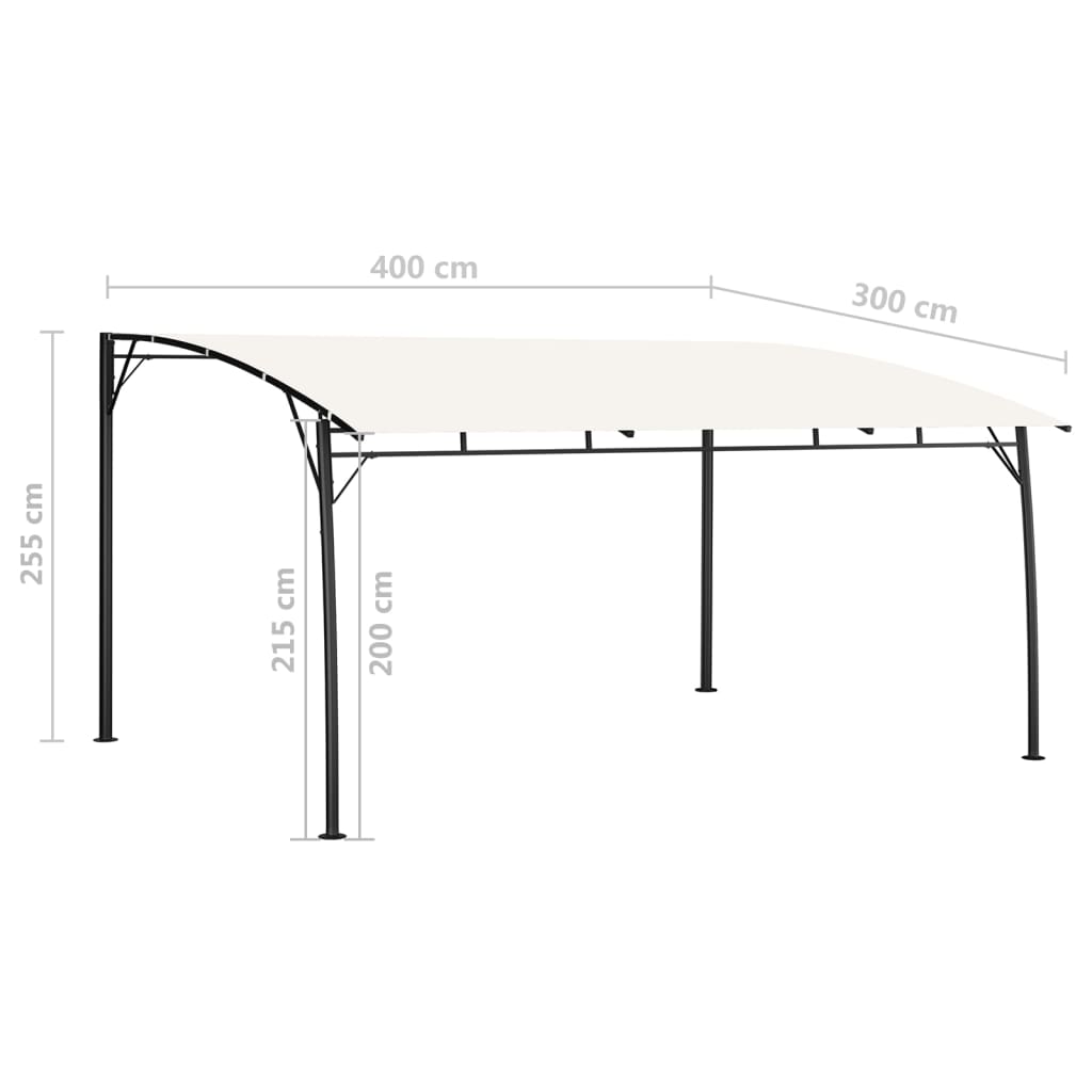Ombrelloni da sole 4 x 3 x 2,55 m Crema