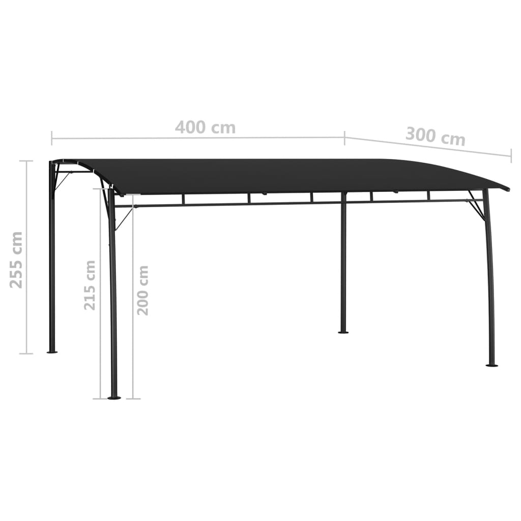 Ombrelloni da sole 4 x 3 x 2,55 m Antracite